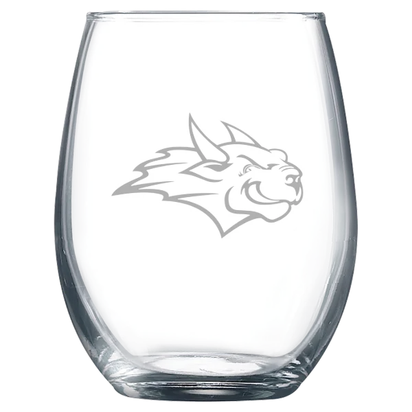 Webster University Polar Camel 9 oz. Stemless Wine Glass