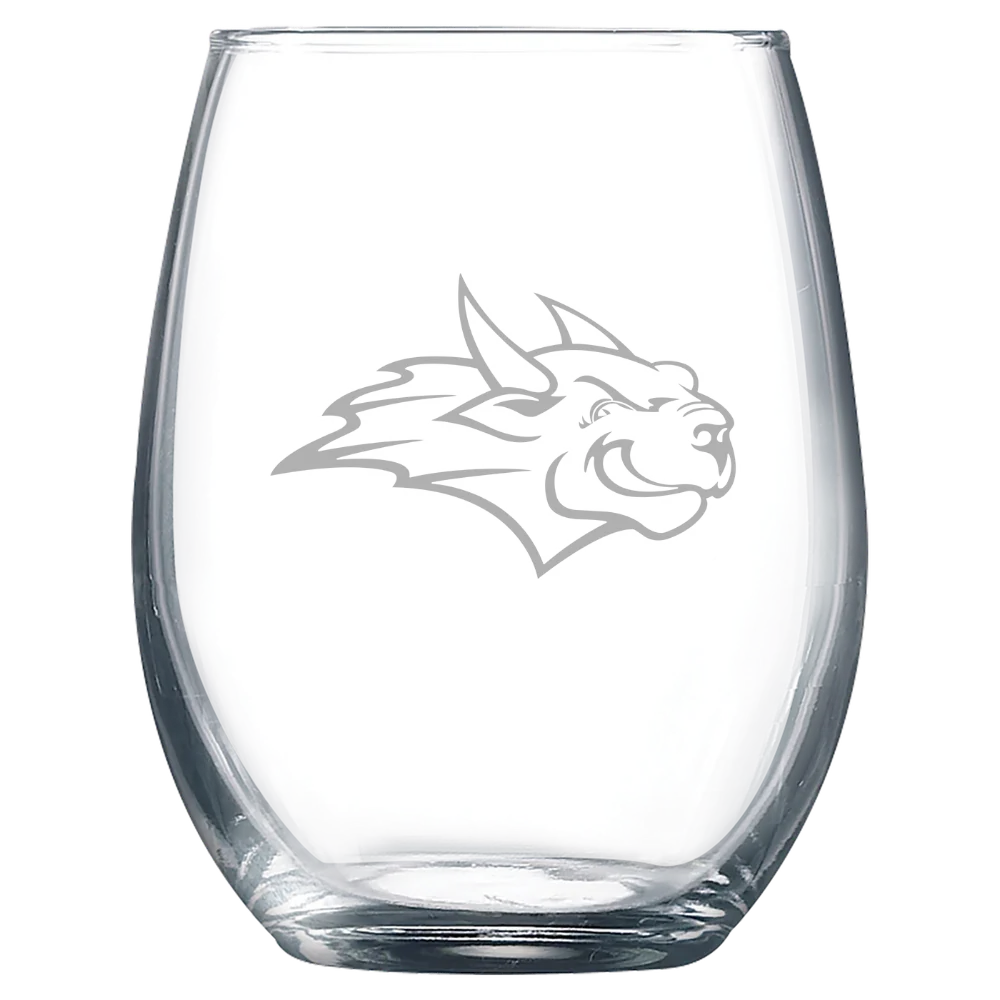 Webster University Polar Camel 9 oz. Stemless Wine Glass