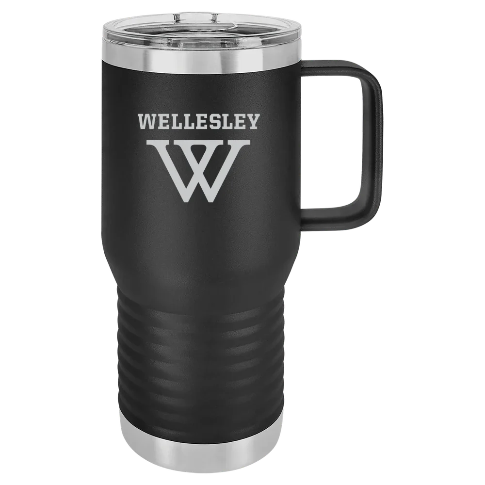 Wellesley College Polar Camel 20 oz. Travel Mug with Slider Lid