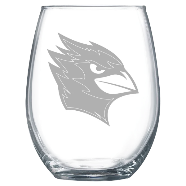 Wesleyan University (Connecticut) Polar Camel 15 oz. Stemless Wine Glass