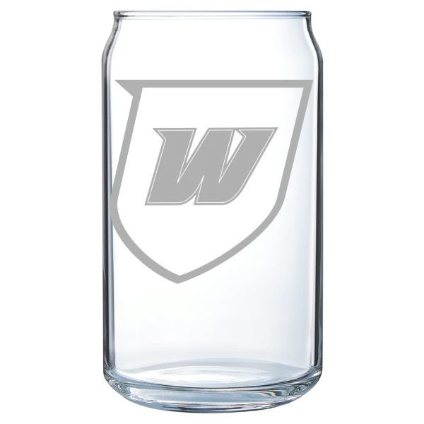 Western Connecticut State University Polar Camel 16 oz. Can Glass