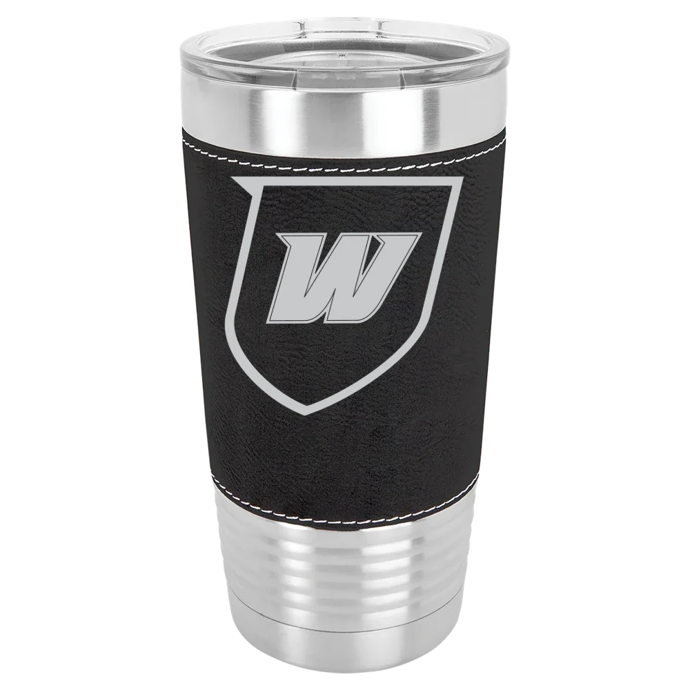 Western Connecticut State University Polar Camel 20 oz. Leatherette Grip Tumbler with Standard Lid