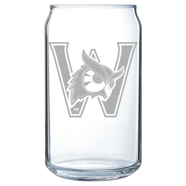 Westfield State University Polar Camel 16 oz. Can Glass