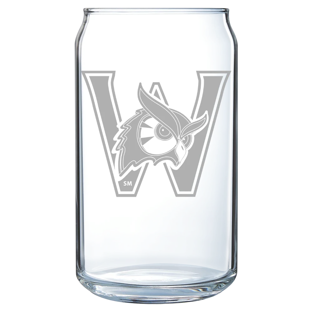 Westfield State University Polar Camel 16 oz. Can Glass