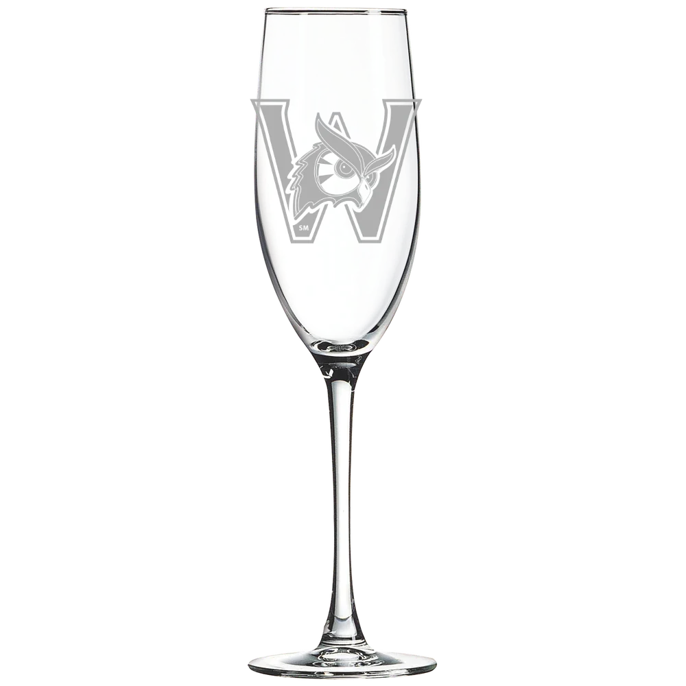 Westfield State University Polar Camel 8 oz. Champagne Flute