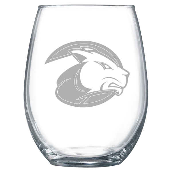 Wheaton College (Massachusetts) Polar Camel 15 oz. Stemless Wine Glass