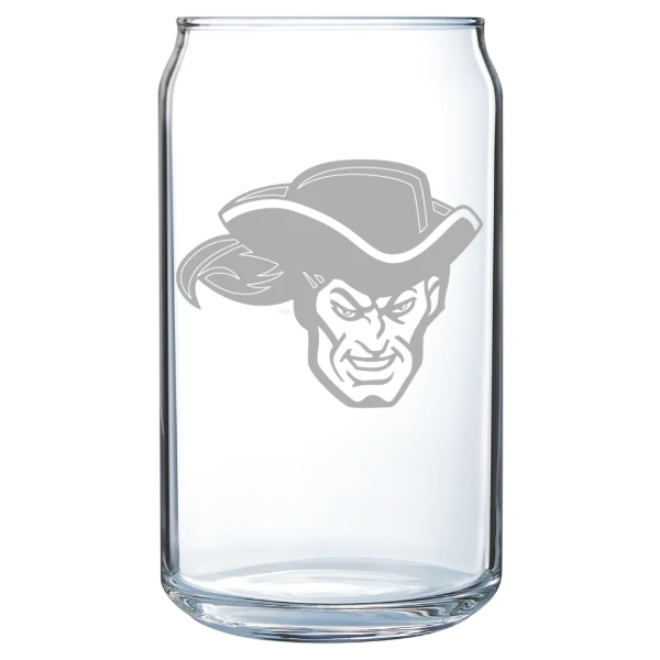 Whittier College Polar Camel 16 oz. Can Glass