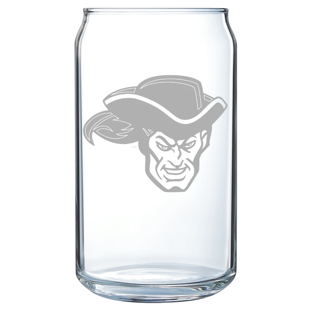 Whittier College Polar Camel 16 oz. Can Glass