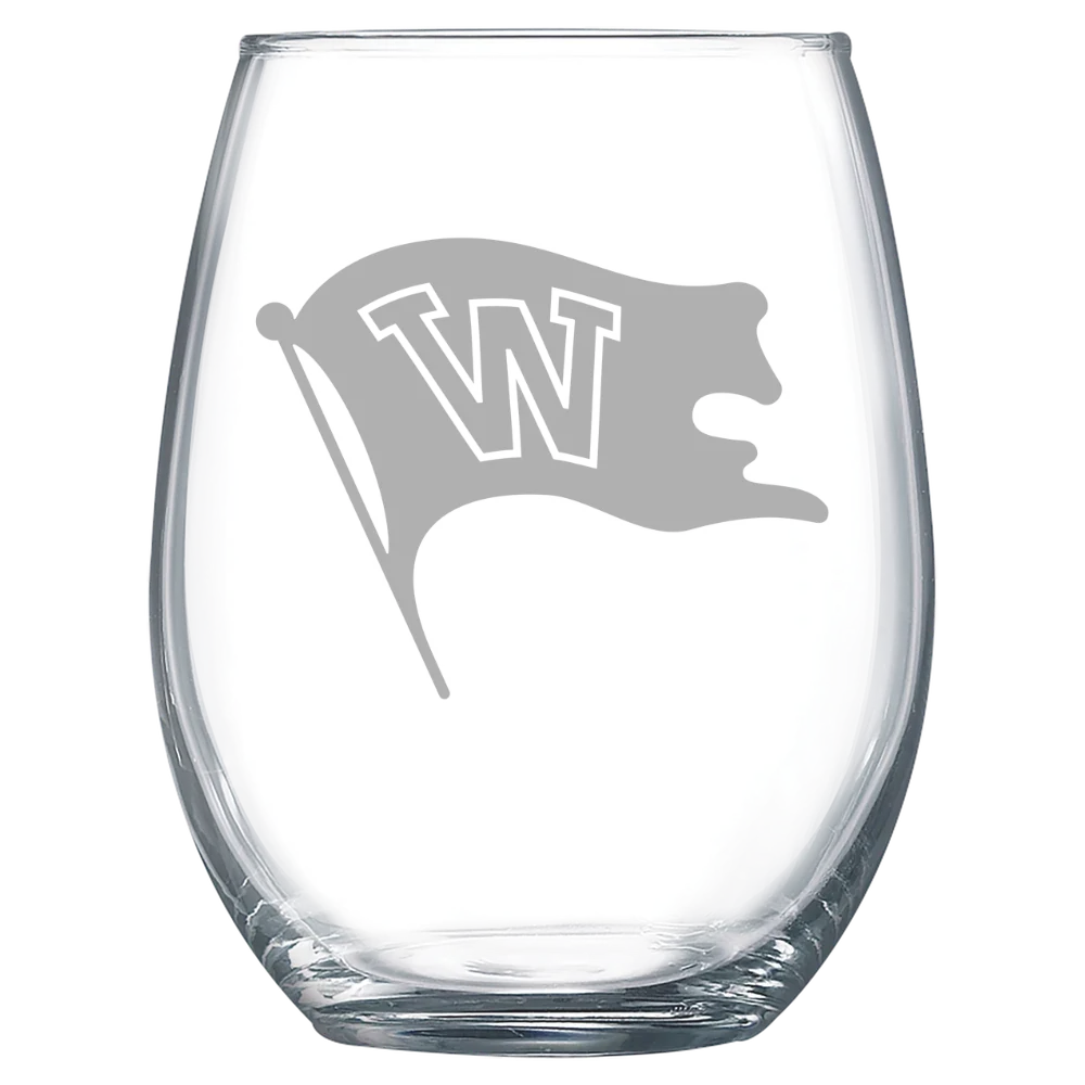 Whitworth University Polar Camel 15 oz. Stemless Wine Glass