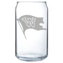 Whitworth University Polar Camel 16 oz. Can Glass
