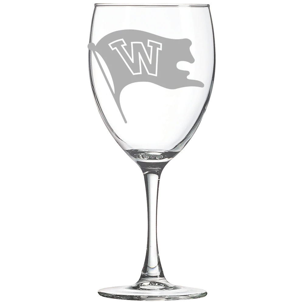 Whitworth University Polar Camel 10 1/2 oz. Wine Glass