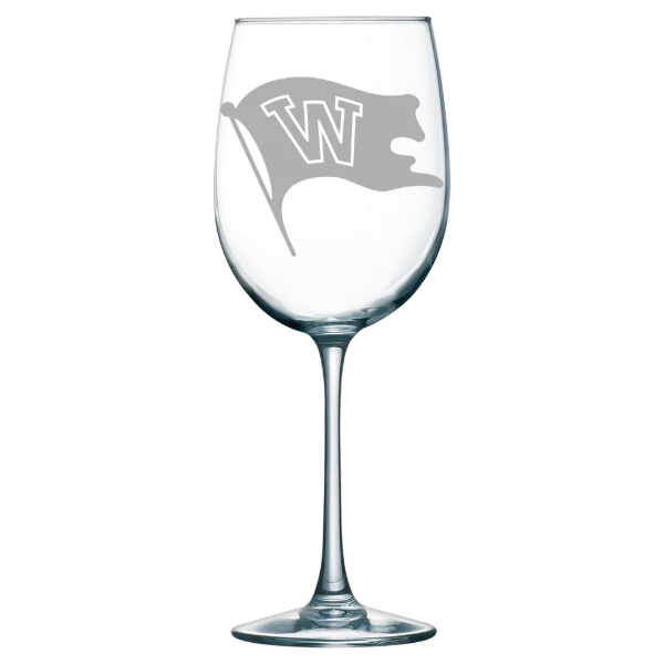 Whitworth University Polar Camel 19 oz. Wine Glass
