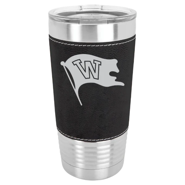 Whitworth University Polar Camel 20 oz. Leatherette Grip Tumbler with Standard Lid