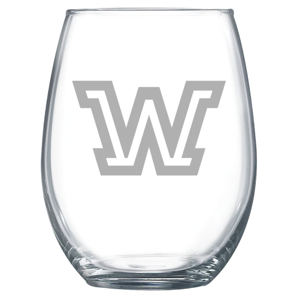 Wilkes University Polar Camel 15 oz. Stemless Wine Glass