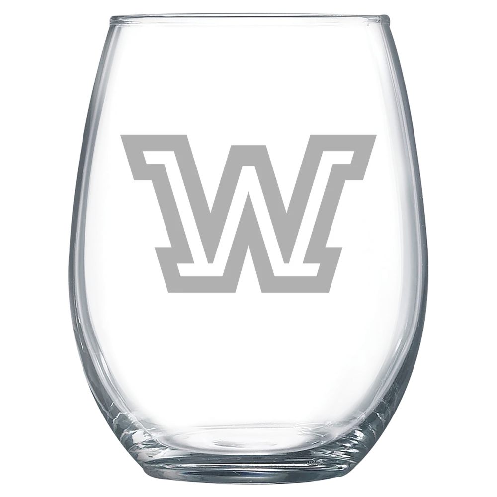 Wilkes University Polar Camel 15 oz. Stemless Wine Glass