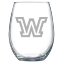 Wilkes University Polar Camel 15 oz. Stemless Wine Glass