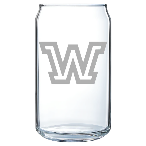 Wilkes University Polar Camel 16 oz. Can Glass