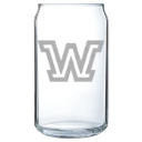Wilkes University Polar Camel 16 oz. Can Glass