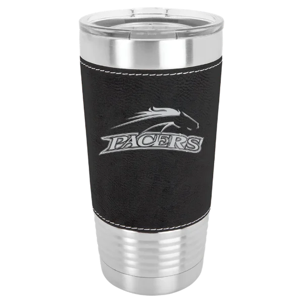 William Peace University Polar Camel 20 oz. Leatherette Grip Tumbler with Standard Lid