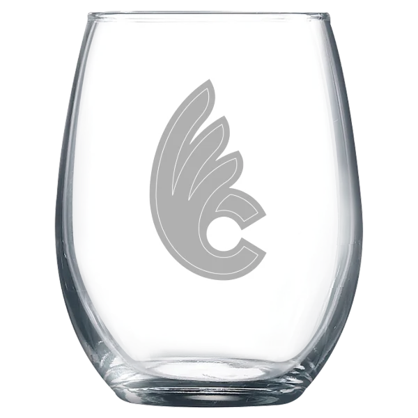 Wilmington College (Ohio) Polar Camel 9 oz. Stemless Wine Glass