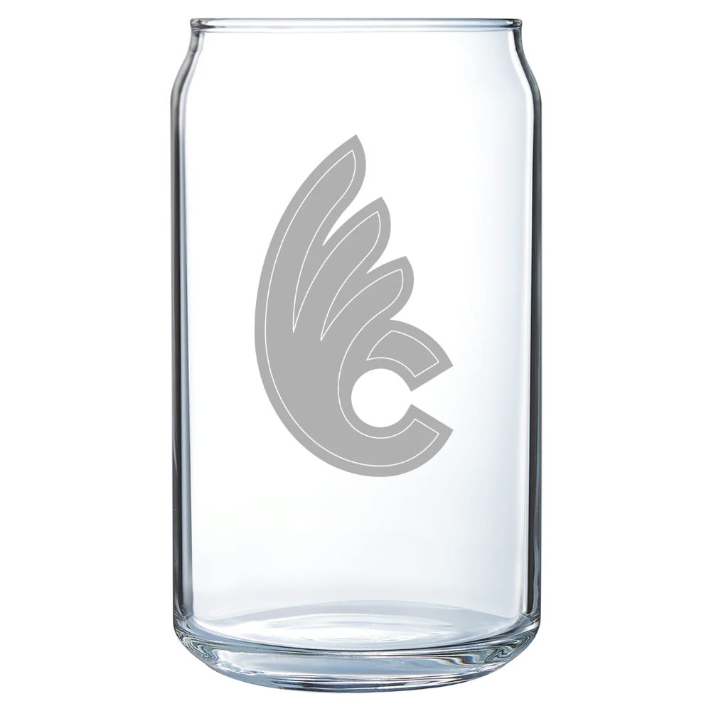 Wilmington College (Ohio) Polar Camel 16 oz. Can Glass