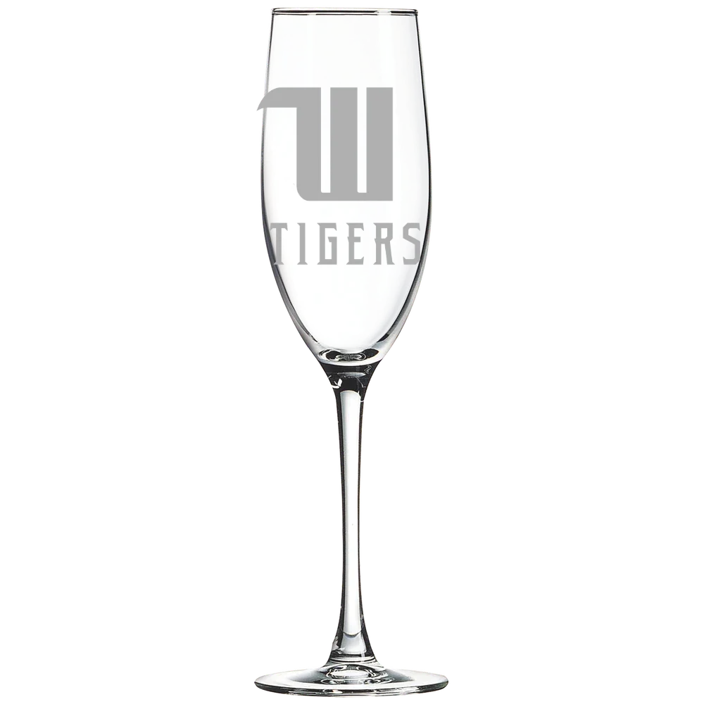Wittenberg University Polar Camel 8 oz. Champagne Flute