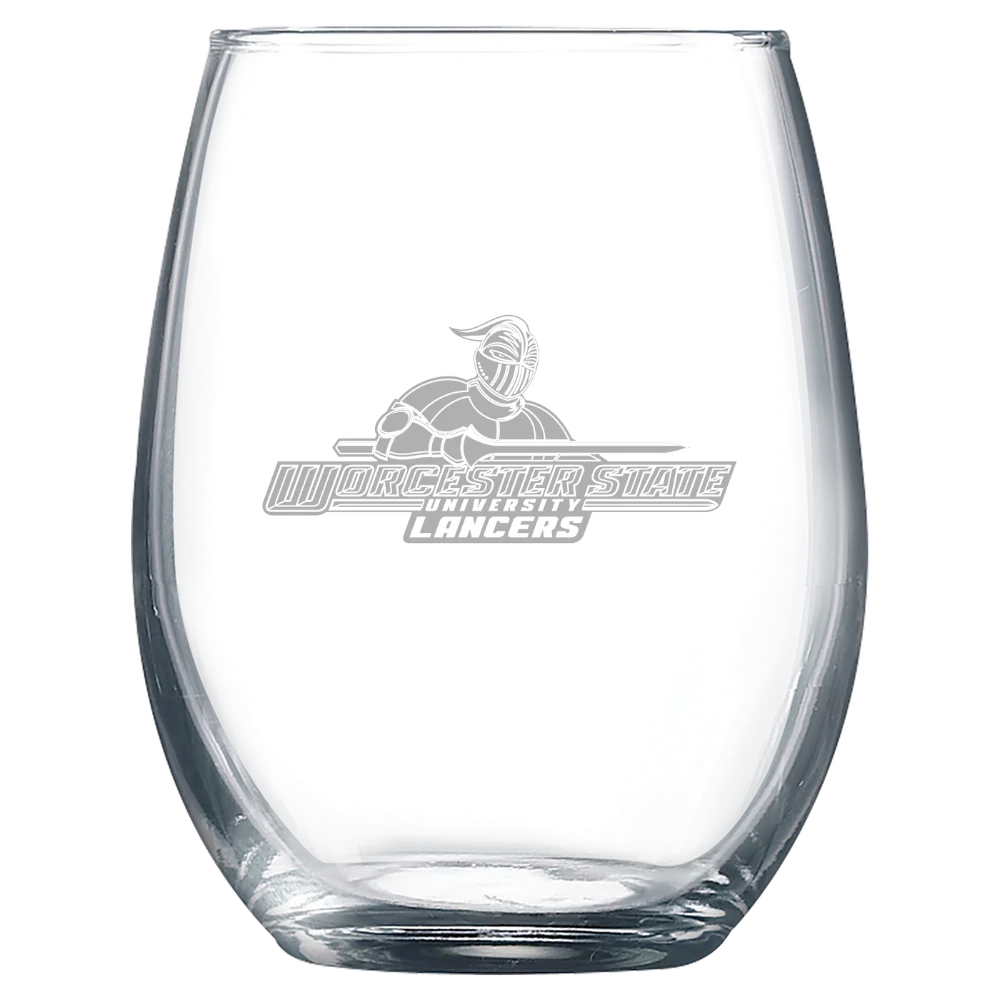 Worcester State University Polar Camel 9 oz. Stemless Wine Glass
