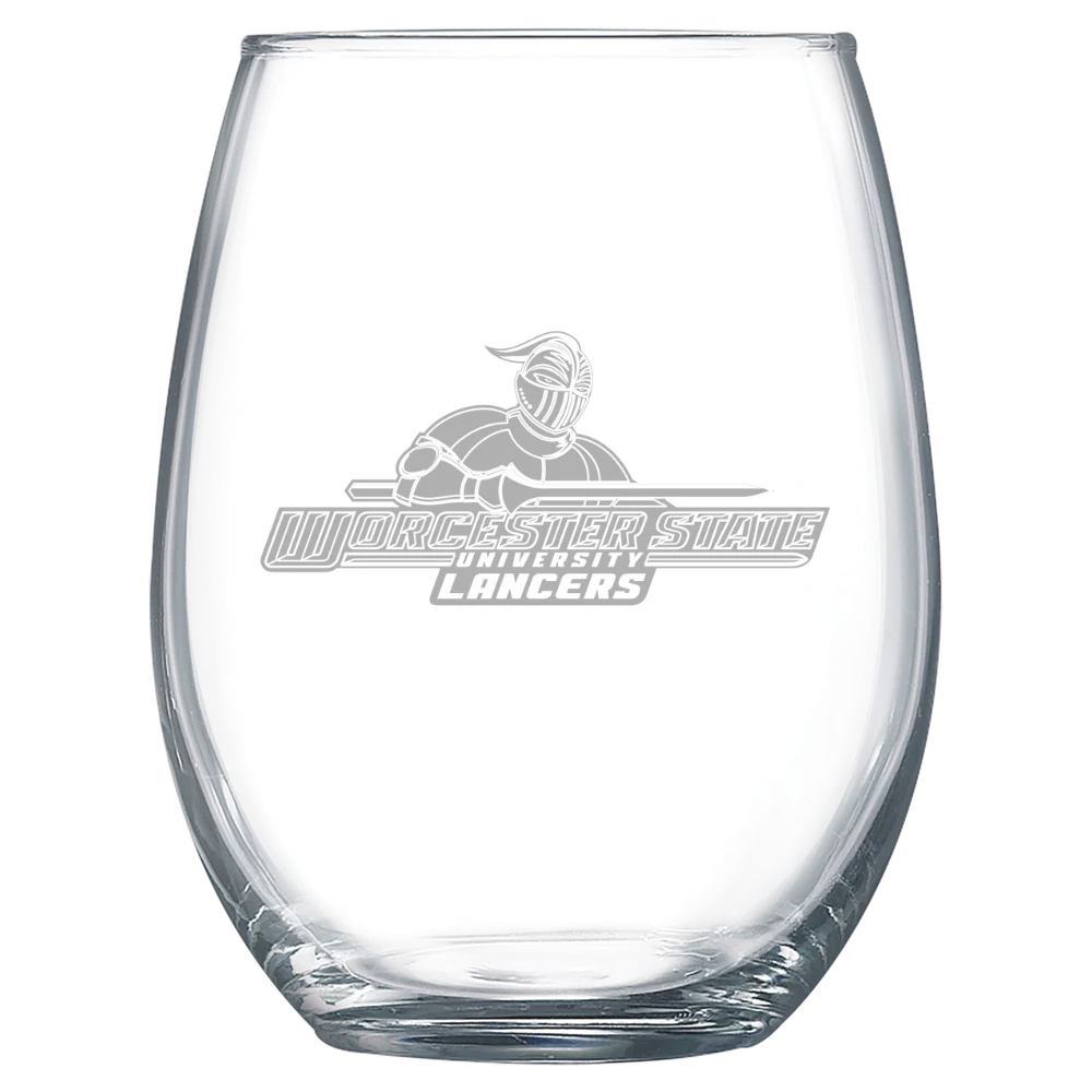 Worcester State University Polar Camel 15 oz. Stemless Wine Glass