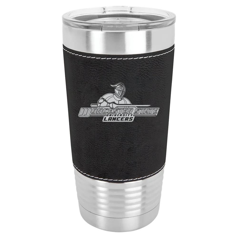 Worcester State University Polar Camel 20 oz. Leatherette Grip Tumbler with Standard Lid