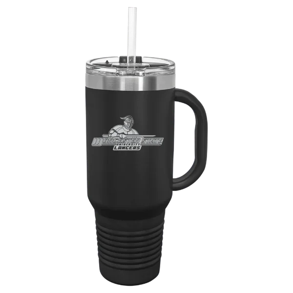 Worcester State University Polar Camel 40 oz. Travel Mug with Snap Lid & Straw