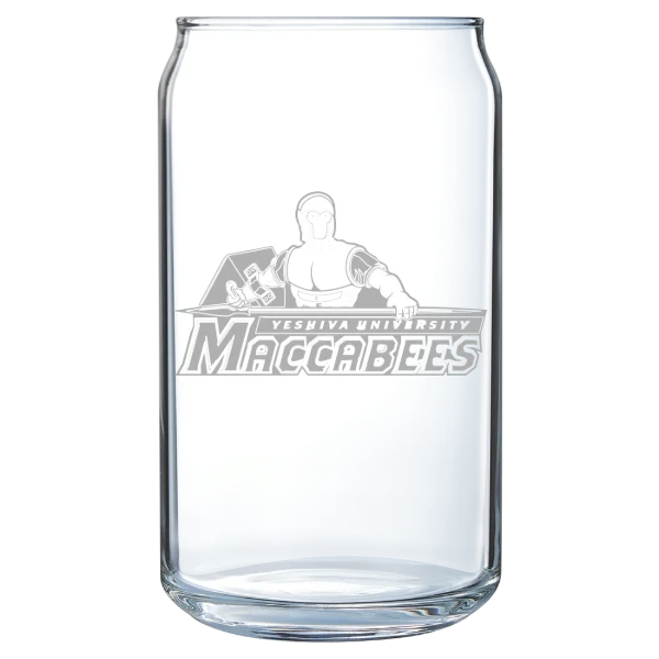 Yeshiva University Polar Camel 16 oz. Can Glass