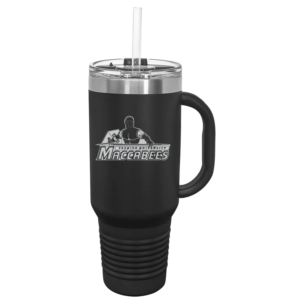 Yeshiva University Polar Camel 40 oz. Travel Mug with Snap Lid & Straw