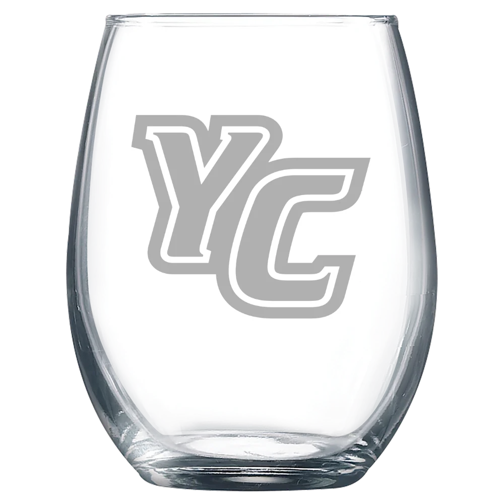 York College (Pennsylvania) Polar Camel 9 oz. Stemless Wine Glass
