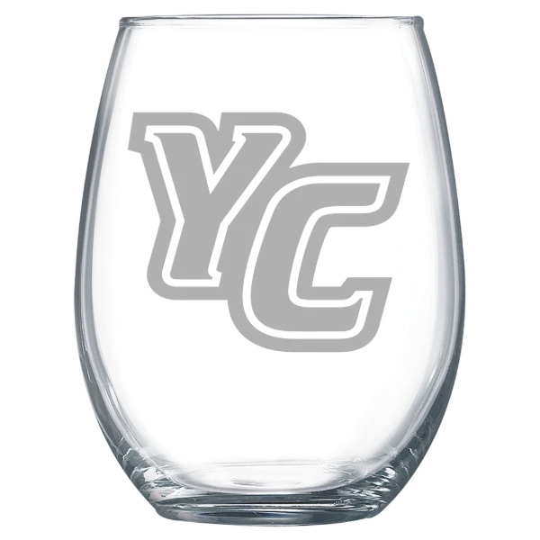 York College (Pennsylvania) Polar Camel 15 oz. Stemless Wine Glass