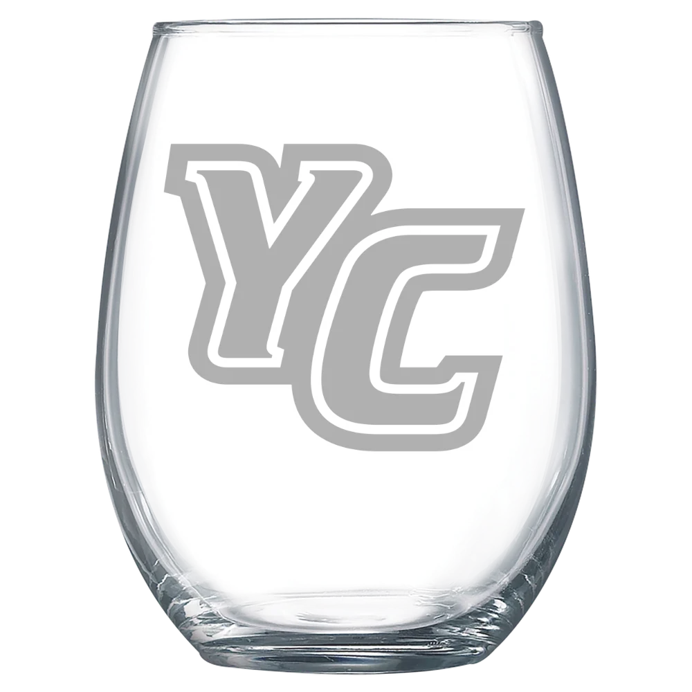 York College (Pennsylvania) Polar Camel 15 oz. Stemless Wine Glass