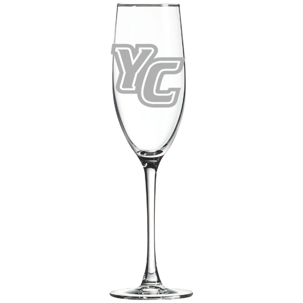 York College (Pennsylvania) Polar Camel 8 oz. Champagne Flute