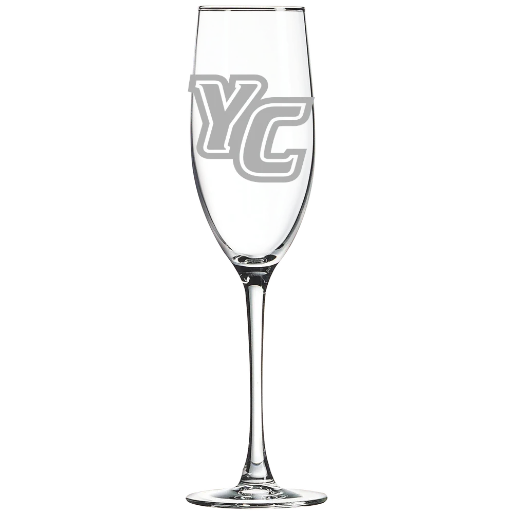 York College (Pennsylvania) Polar Camel 8 oz. Champagne Flute