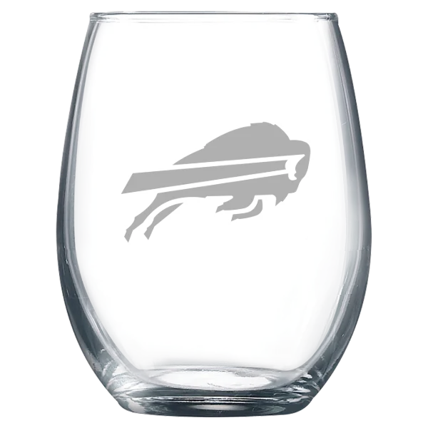 Buffalo Bills Polar Camel 9 oz. Stemless Wine Glass