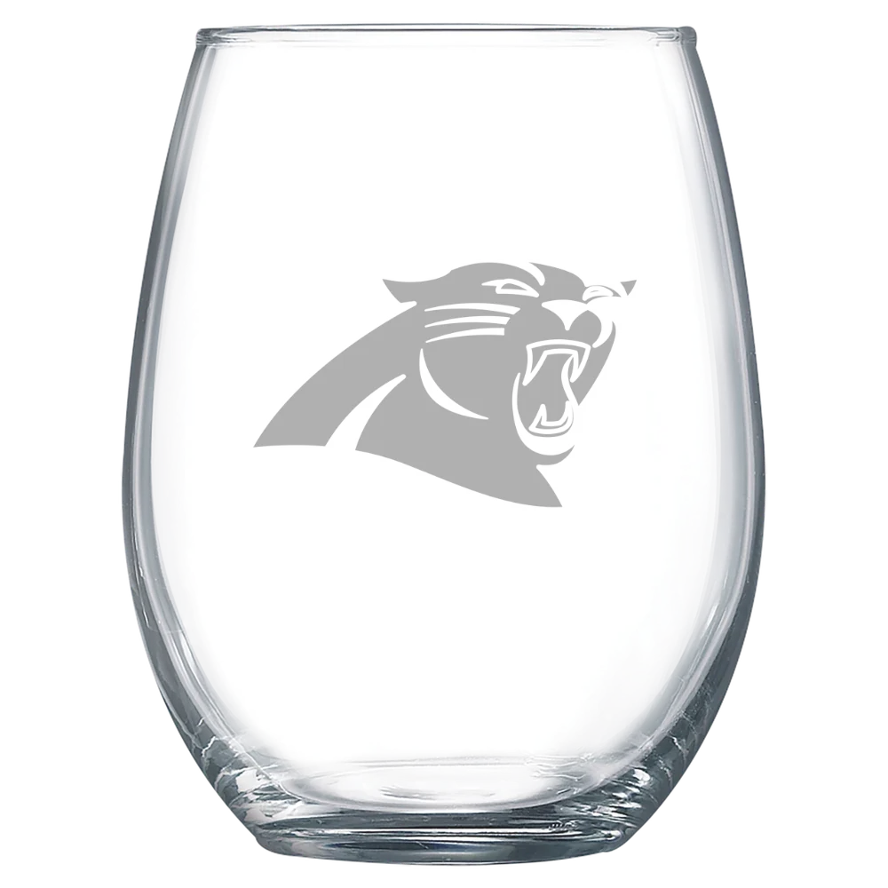 Carolina Panthers Polar Camel 15 oz. Stemless Wine Glass