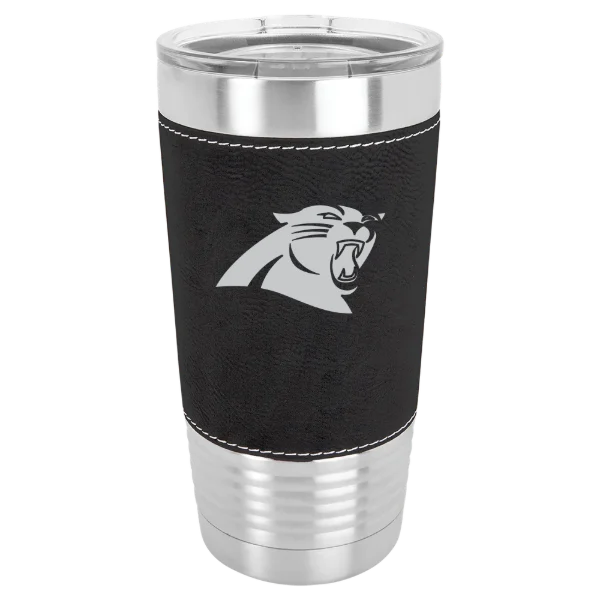 Carolina Panthers Polar Camel 20 oz. Leatherette Grip Tumbler with Standard Lid