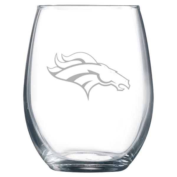 Denver Broncos Polar Camel 9 oz. Stemless Wine Glass