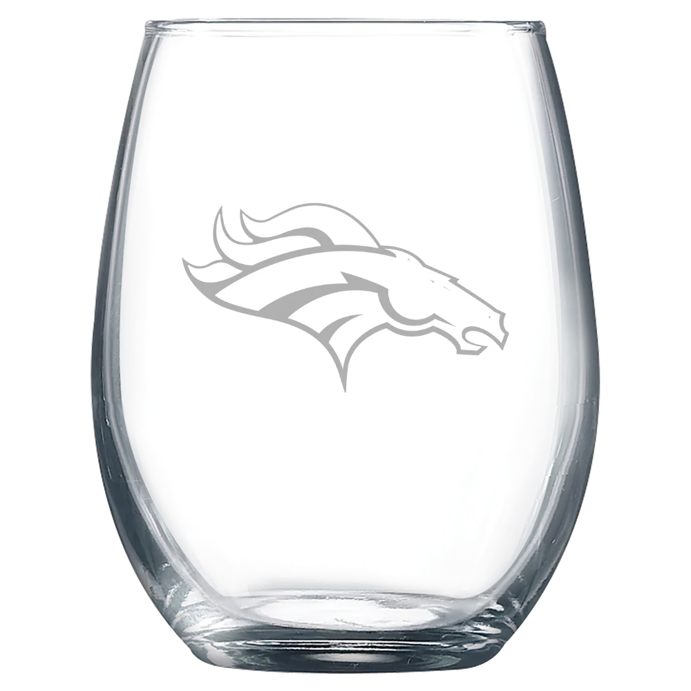 Denver Broncos Polar Camel 9 oz. Stemless Wine Glass