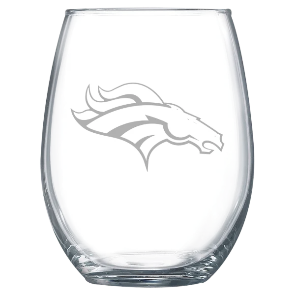 Denver Broncos Polar Camel 15 oz. Stemless Wine Glass