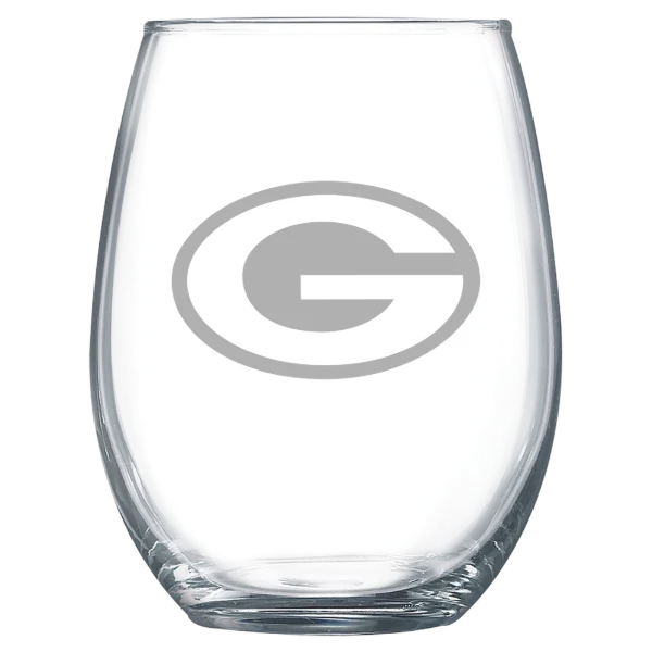 Green Bay Packers Polar Camel 15 oz. Stemless Wine Glass