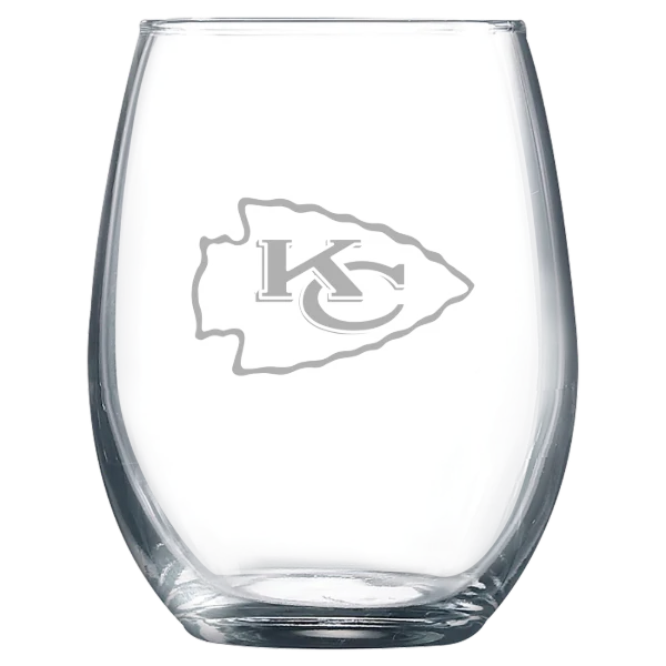 Kansas City Chiefs Polar Camel 9 oz. Stemless Wine Glass
