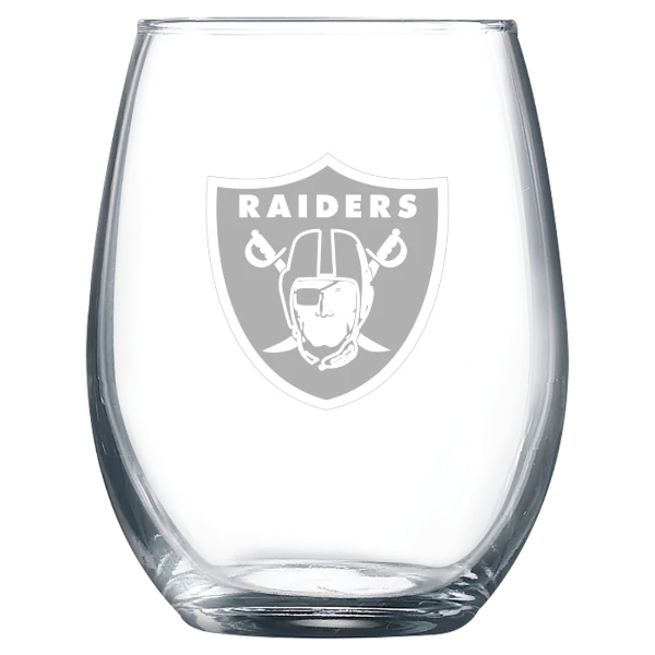 Las Vegas Raiders Polar Camel 9 oz. Stemless Wine Glass