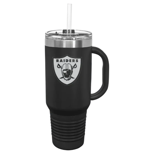 Las Vegas Raiders Polar Camel 40 oz. Travel Mug with Snap Lid & Straw