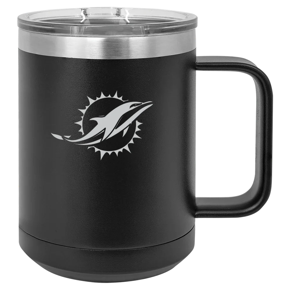 Miami Dolphins Polar Camel 15 oz. Mug with Slider Lid