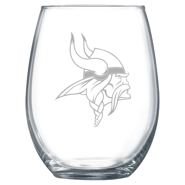 Minnesota Vikings Polar Camel 15 oz. Stemless Wine Glass