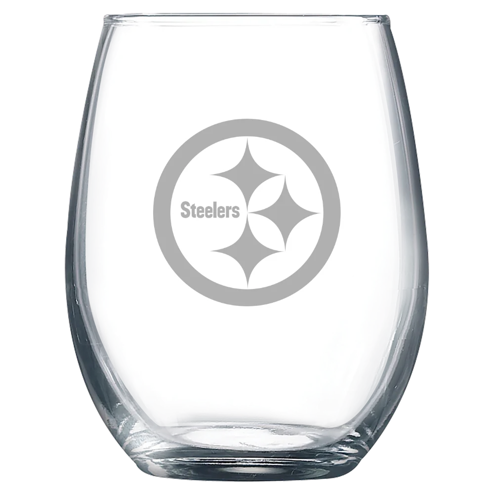 Pittsburgh Steelers Polar Camel 9 oz. Stemless Wine Glass